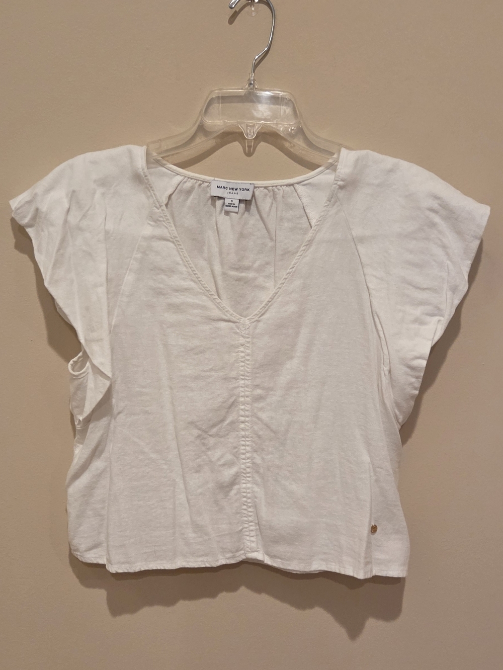 Marc New York Flutter Sleeve Top